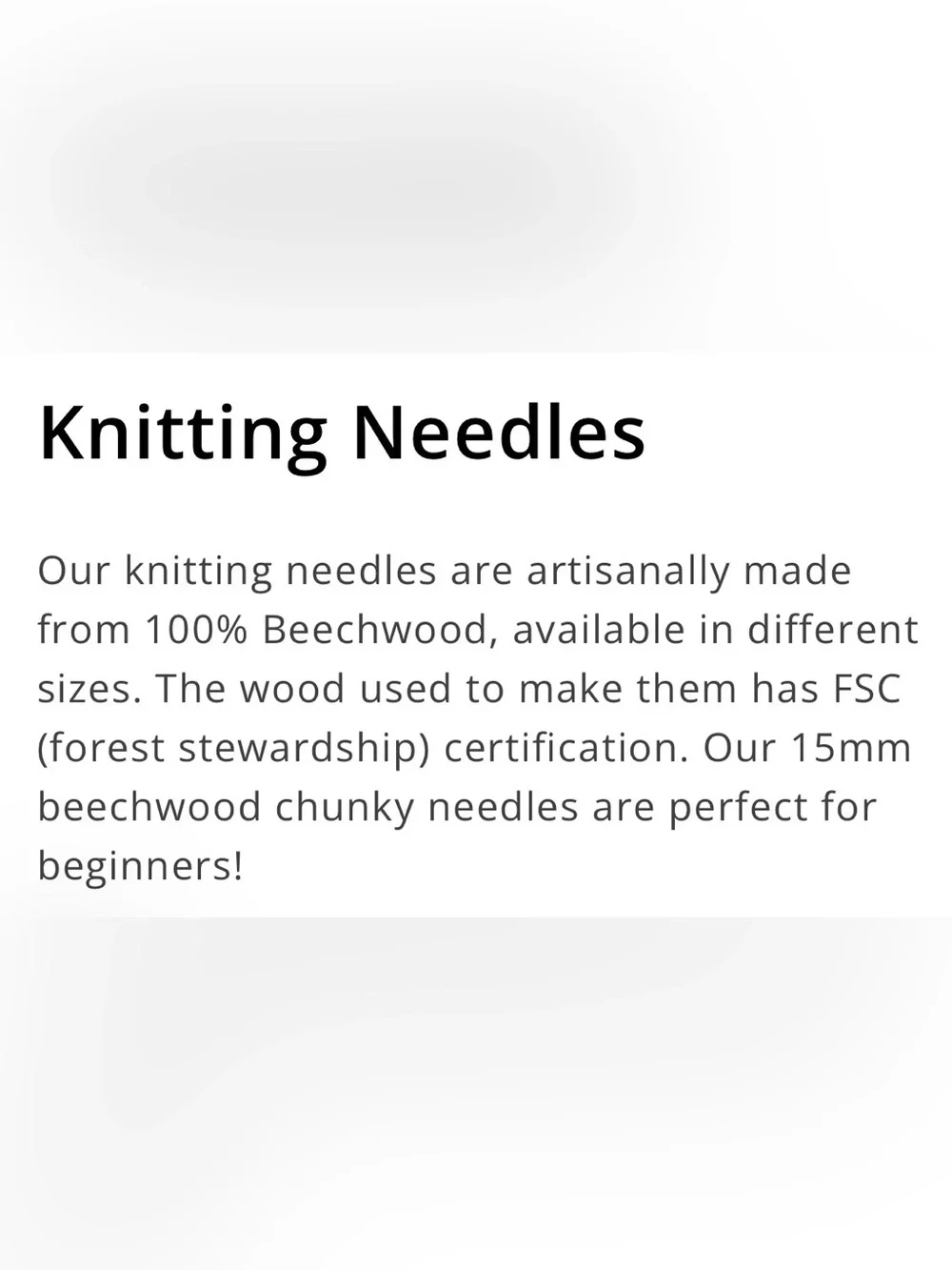We Are Knitters Wooden Knitting Needles - Natural Beechwood 5mm 8 US
